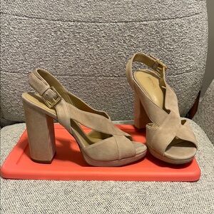 Michael Kors Becky Criss cross chunky heels Women’s 7.5